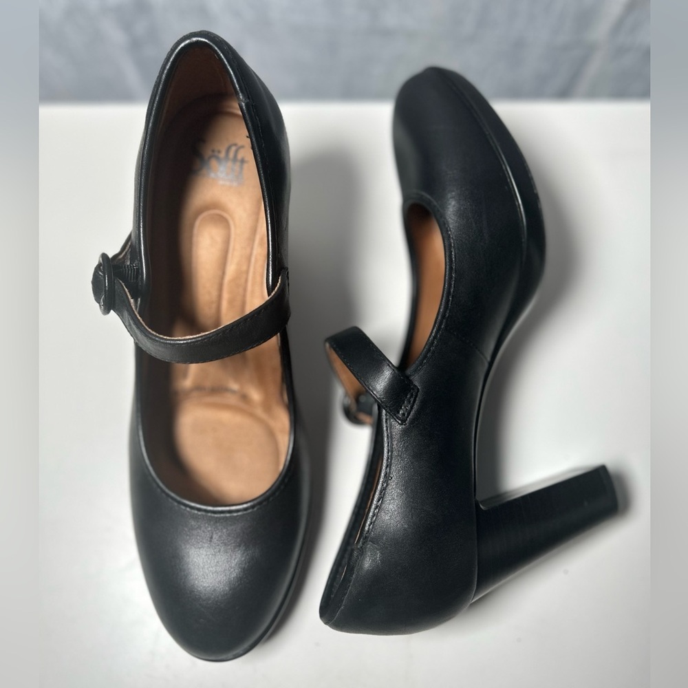 Sofft Women’s Mary Jane Hells Black Leather Size 10 M - Picture 12 of 15